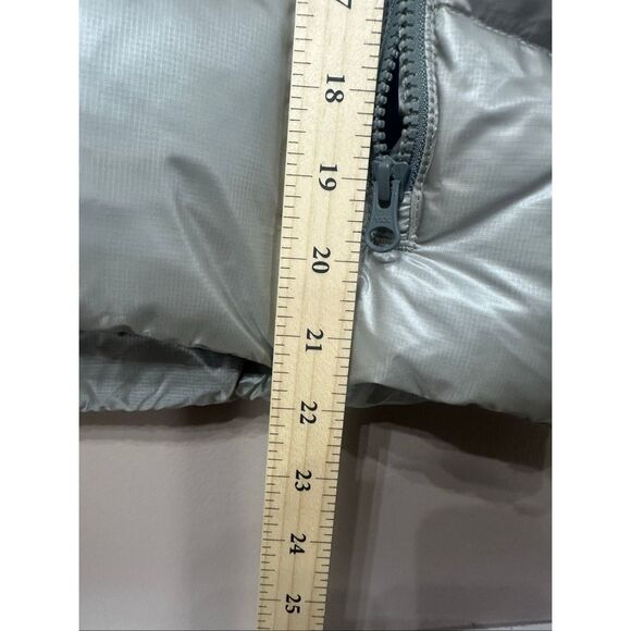 NWOT INDYEVA Silver Short Quilted Duck Down Hood Winter Ski Snow Puffer Jacket - Picture 12 of 15